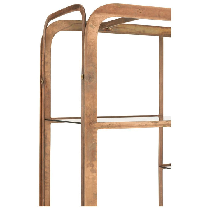 Étagère Antique Fer Verre Bronze - Designix