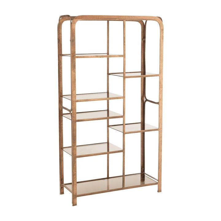 Étagère Antique Fer Verre Bronze - Designix