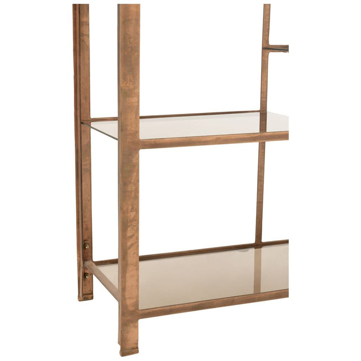 Étagère Antique Fer Verre Bronze - Designix