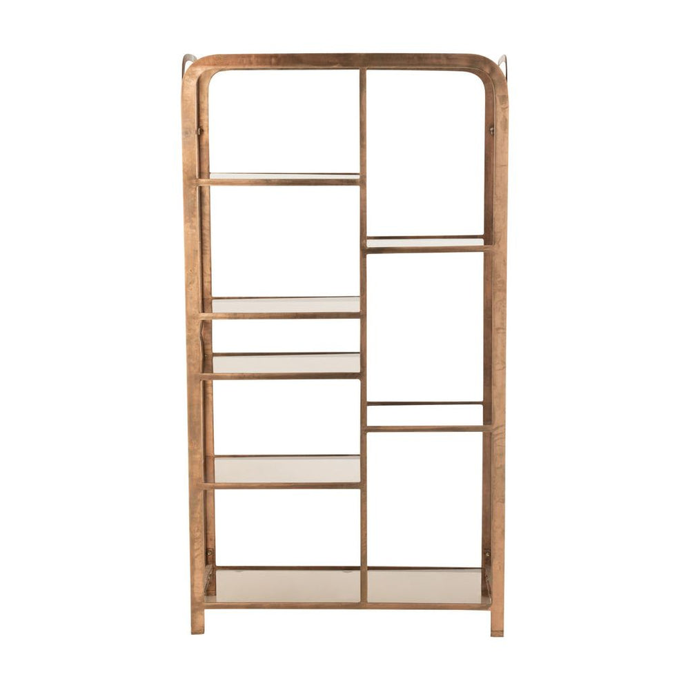 Étagère Antique Fer Verre Bronze - Designix