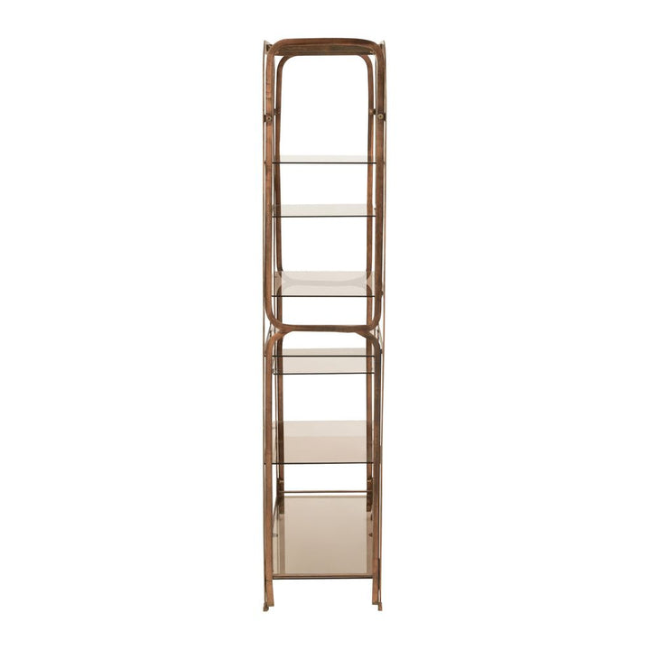 Étagère Antique Fer Verre Bronze - Designix