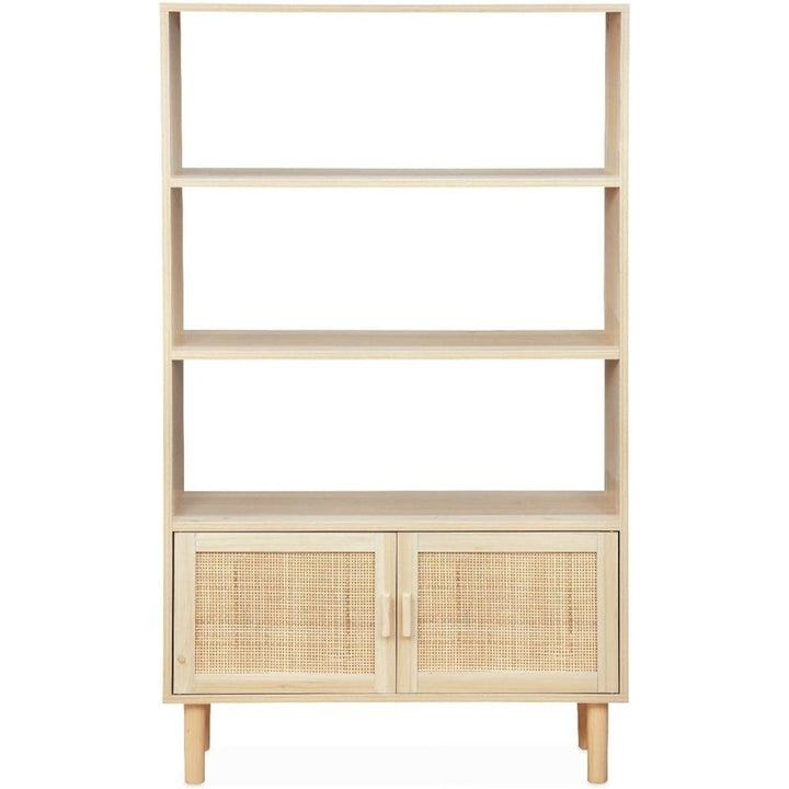 Étagère Bibliothèque Bois Cannage | Dôme - Designix Bibliothèque