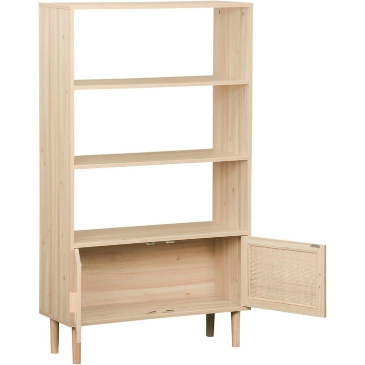 Étagère Bibliothèque Bois Cannage | Dôme - Designix Bibliothèque
