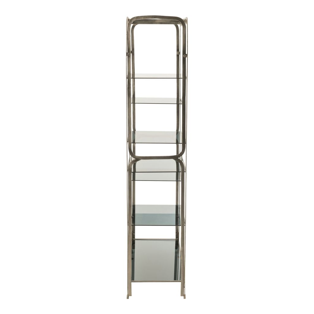Étagère Fer Verre Gris Antique - Designix