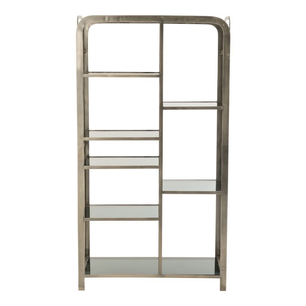 Étagère Fer Verre Gris Antique
