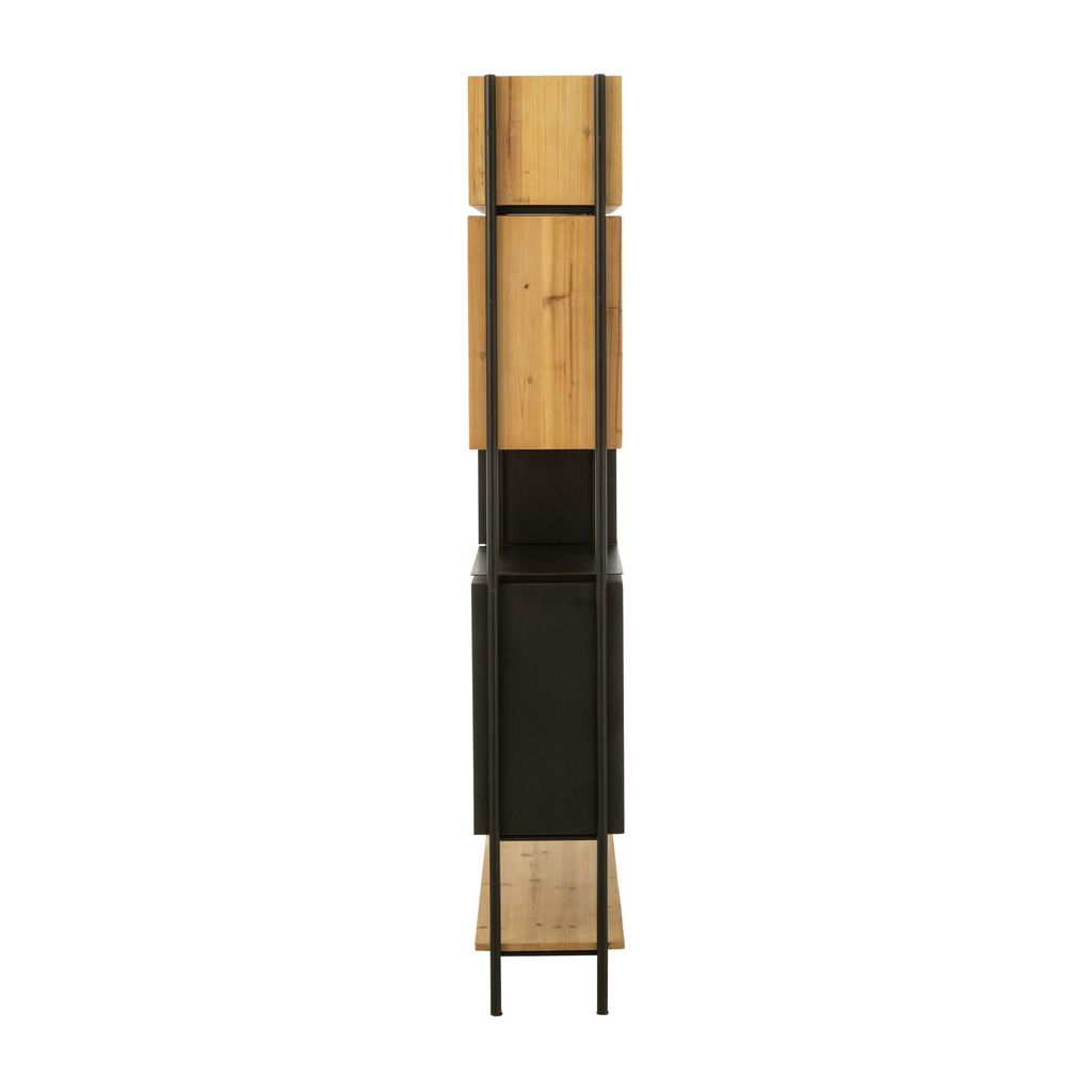 Étagère Grande Bois Fer Noir - Designix