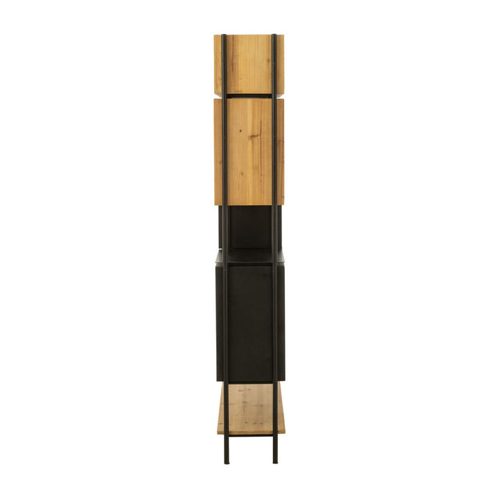Étagère Grande Bois Fer Noir - Designix