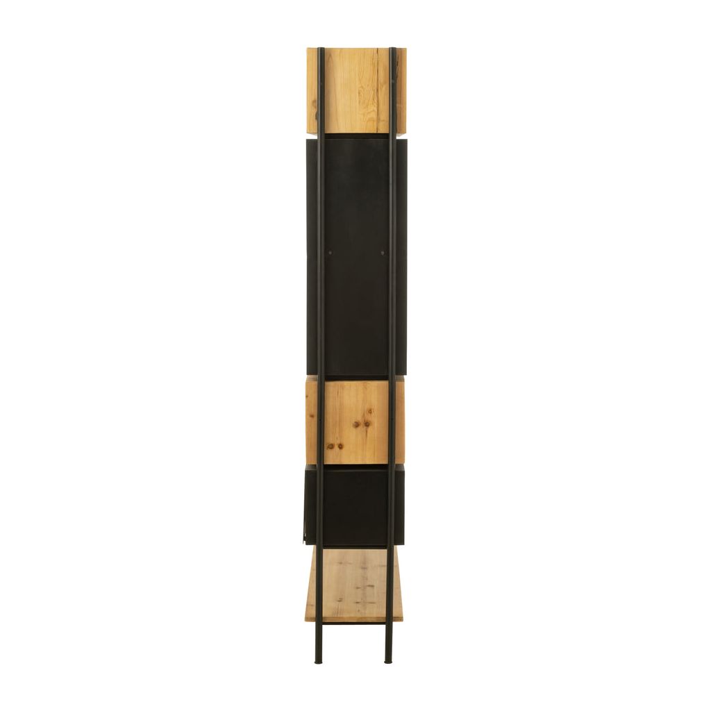 Étagère Grande Bois Fer Noir - Designix