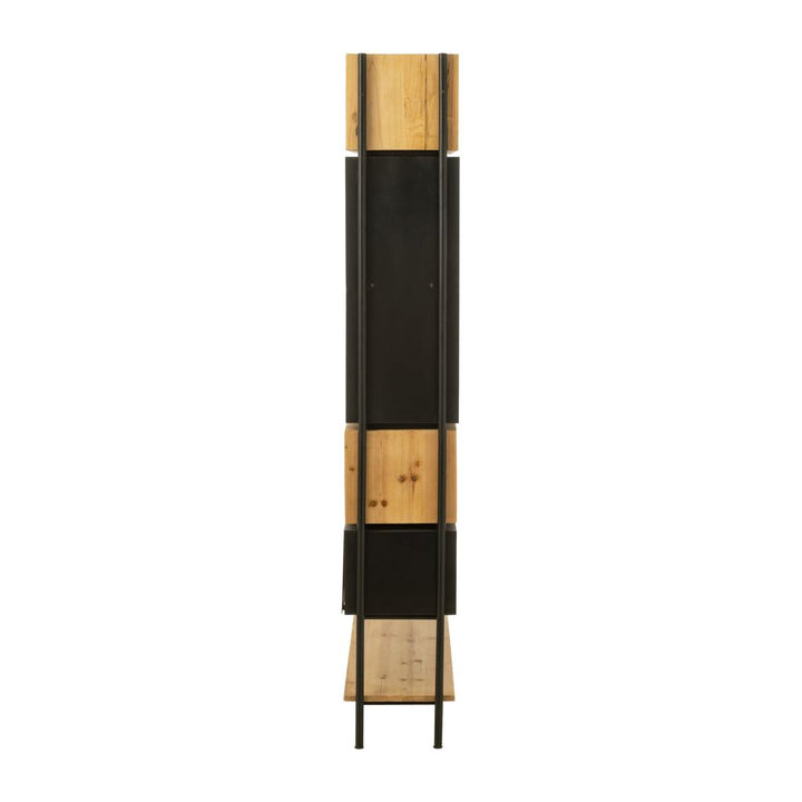 Étagère Grande Bois Fer Noir - Designix