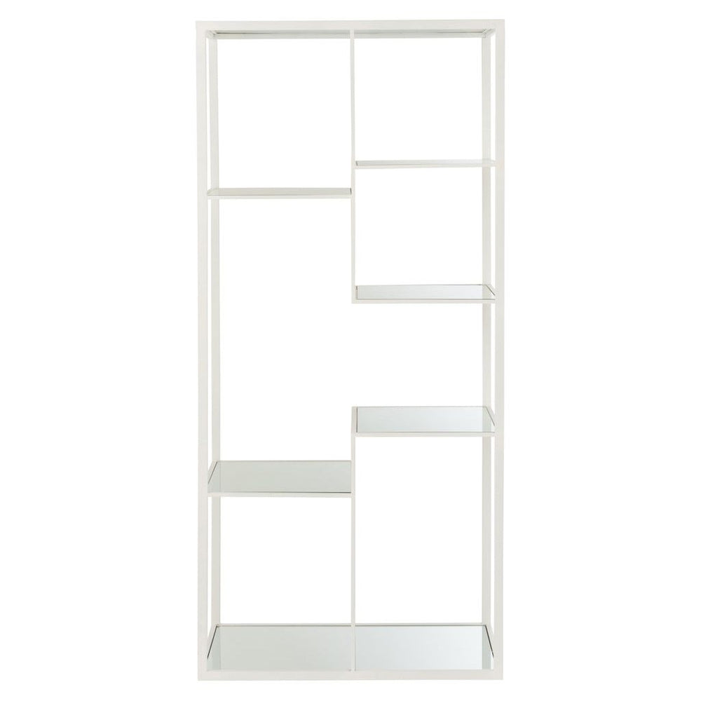 Étagère Métal Verre Blanche 5 Rayons - Designix