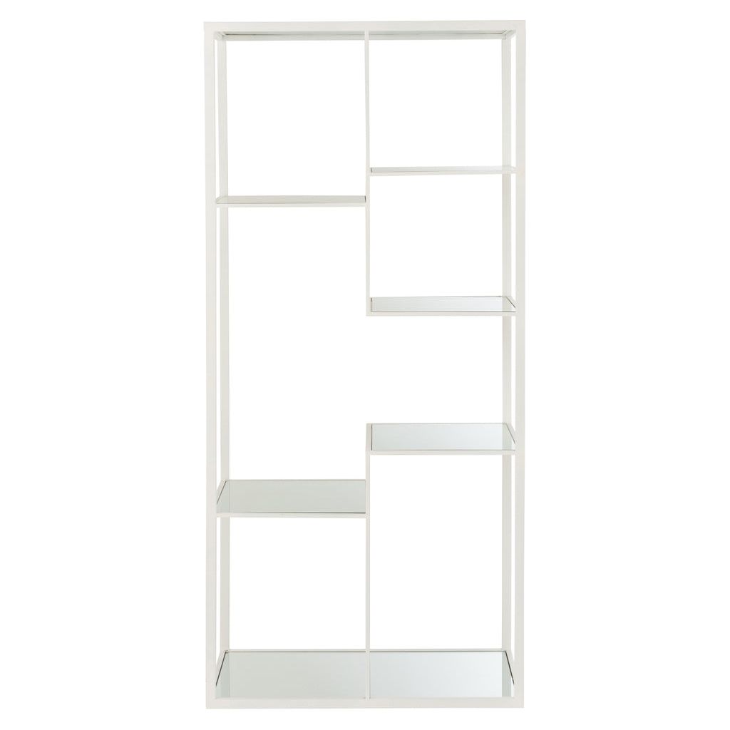 Étagère Métal Verre Blanche 5 Rayons - Designix