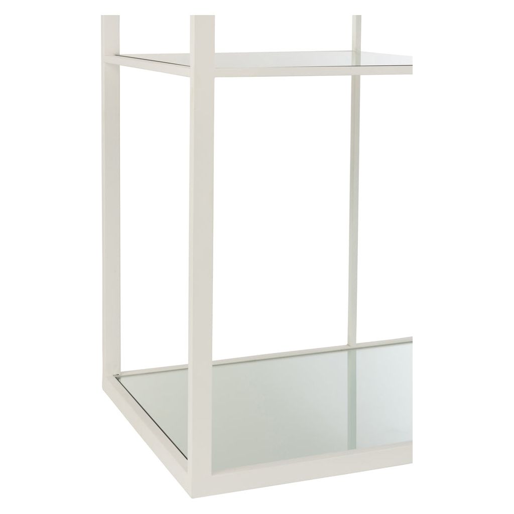 Étagère Métal Verre Blanche 5 Rayons - Designix
