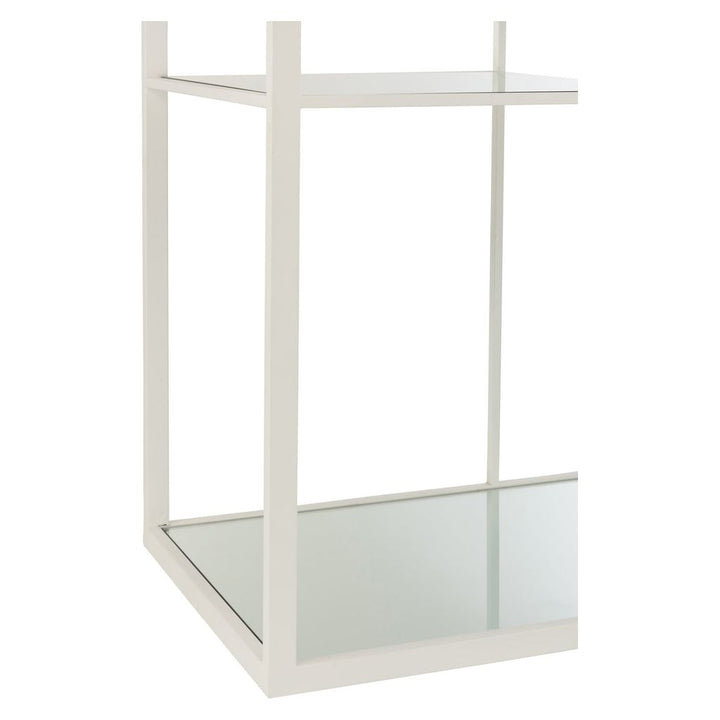 Étagère Métal Verre Blanche 5 Rayons - Designix