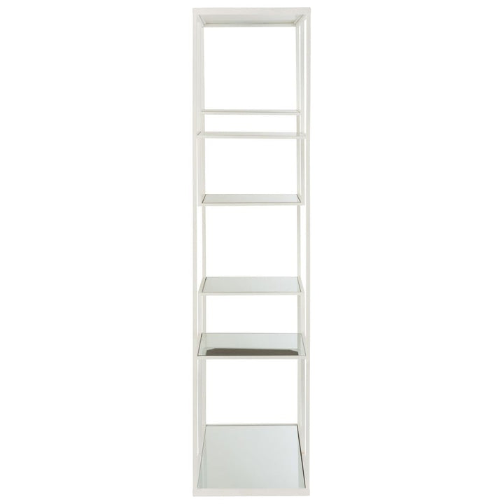Étagère Métal Verre Blanche 5 Rayons - Designix