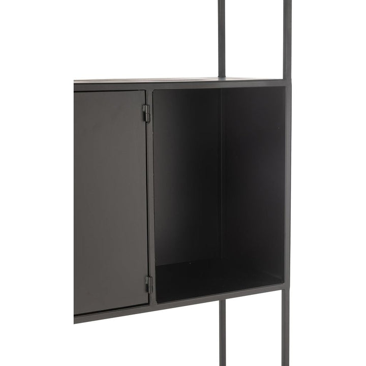 Étagère Métal Verre Noir Design - Designix