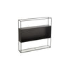 Étagère Métal Verre Noir Moderne