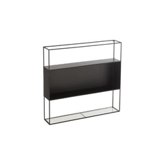 Étagère Métal Verre Noir Moderne