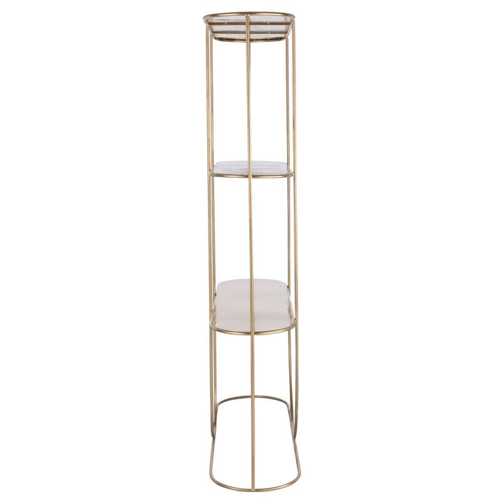 Étagère Métallique Dorée 3 Planches - Designix