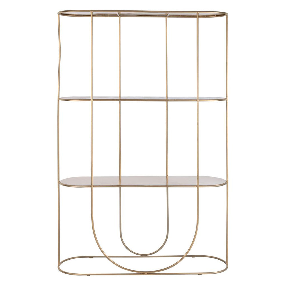 Étagère Métallique Dorée 3 Planches - Designix