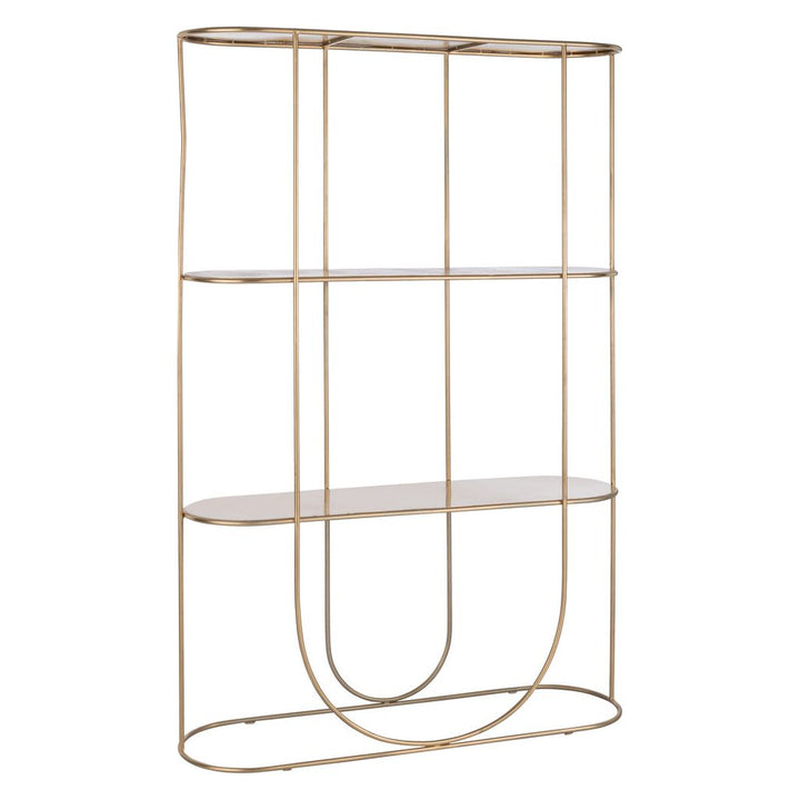 Étagère Métallique Dorée 3 Planches - Designix
