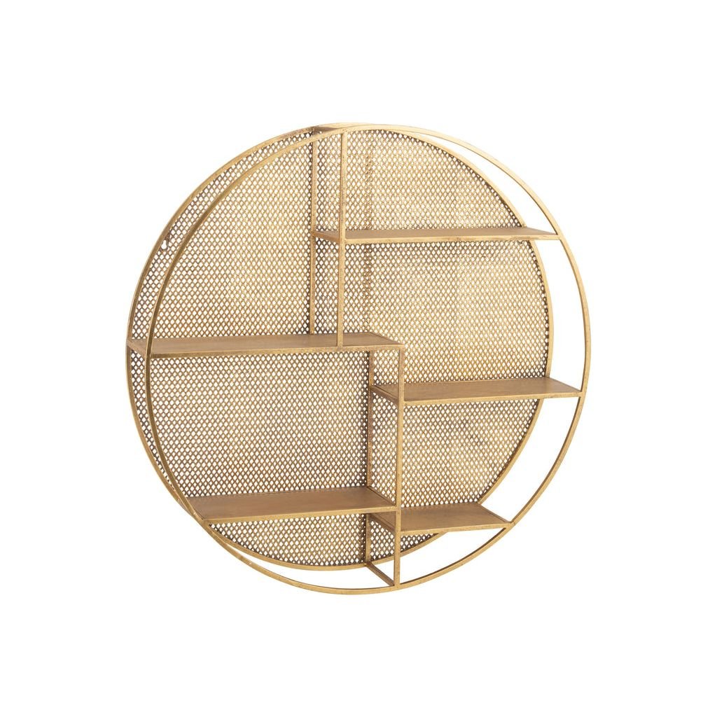 Étagère Murale Métal Doré Asymétrique - Designix