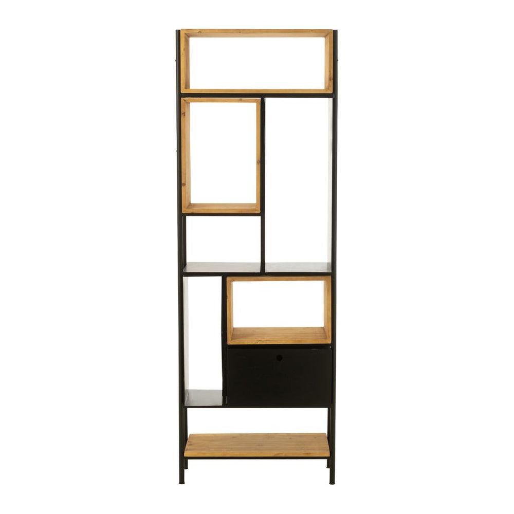 Étagère Petite Bois Fer Noir - Designix