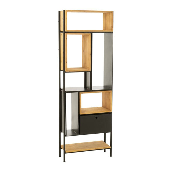 Étagère Petite Bois Fer Noir