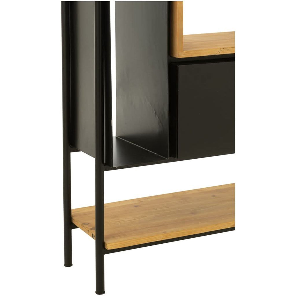Étagère Petite Bois Fer Noir - Designix