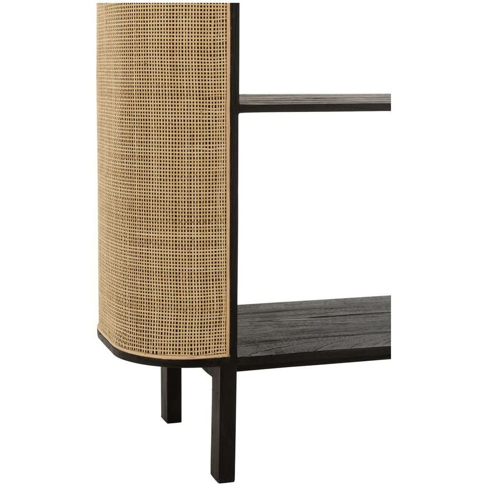 Étagère Tout En Bois Et Rotin - Designix