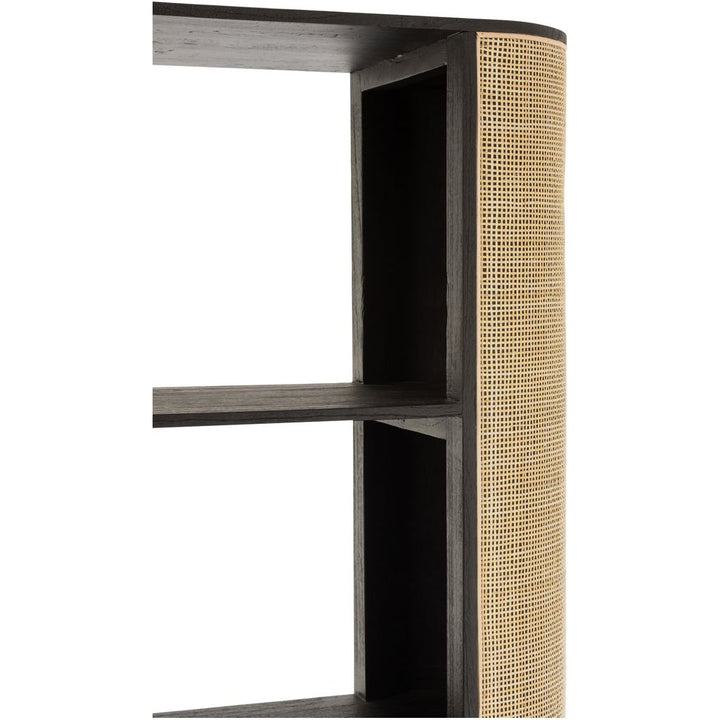 Étagère Tout En Bois Et Rotin - Designix