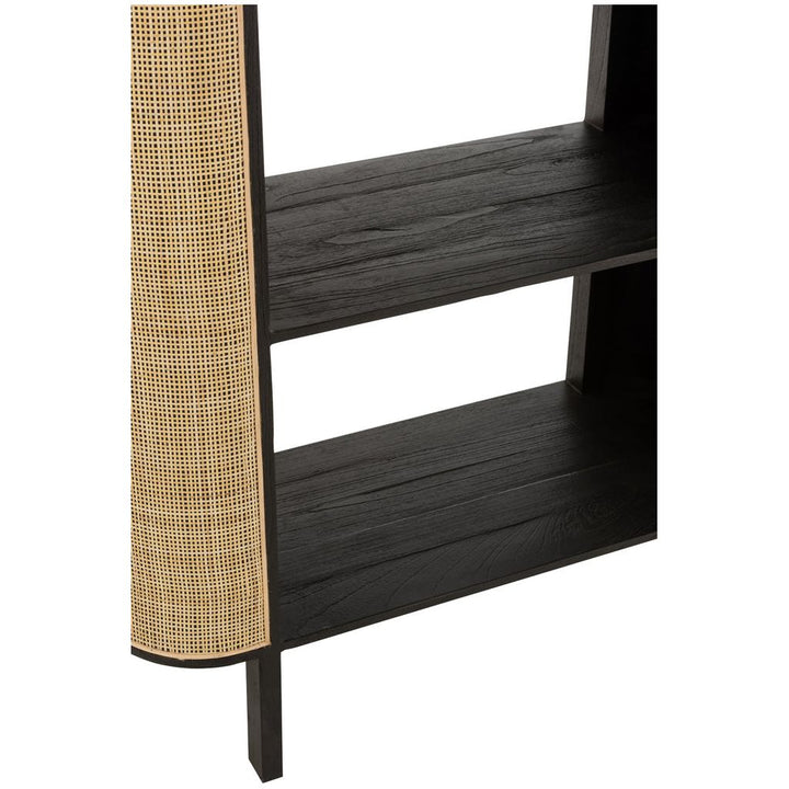 Étagère Tout En Bois Et Rotin - Designix