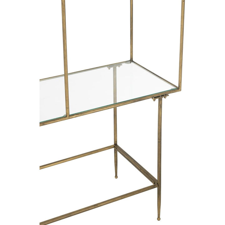 Étagères Dorées Métal Verre - Designix