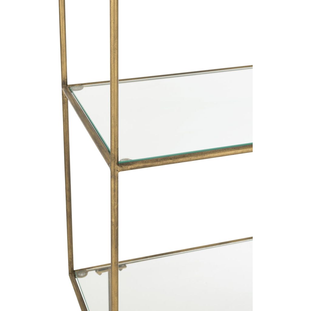 Étagères Dorées Métal Verre - Designix