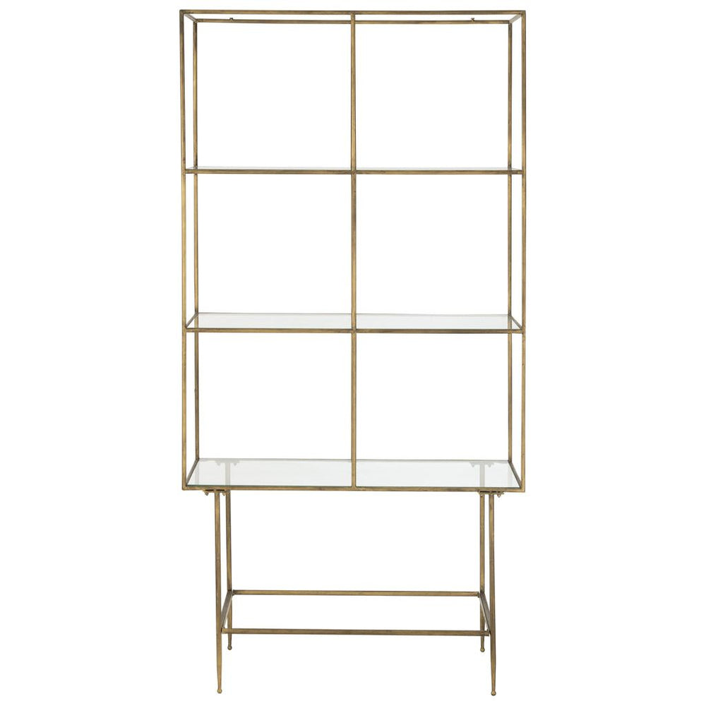 Étagères Dorées Métal Verre - Designix