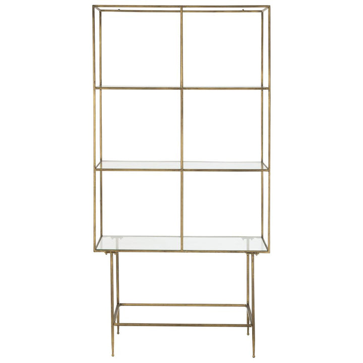 Étagères Dorées Métal Verre - Designix