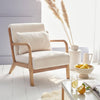 Fauteuil Bouclette Scandinave Bois | Oasis