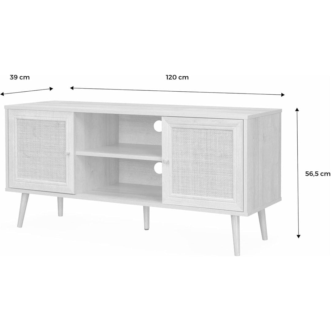 Meuble TV Cannage Scandinave | Designix - 3333    - https://designix.fr/