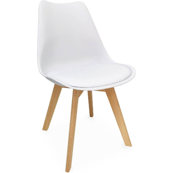 Alice'S Home - Lot De 6 Chaises Scandinaves. Pieds Bois De Hêtre. Chaises 1 Place. Blancs | Designix - Amazon    - https://designix.fr/