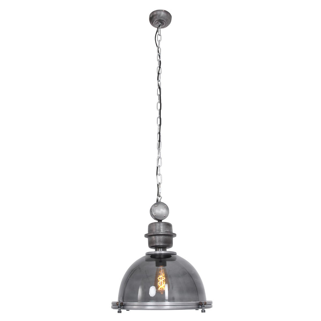 Suspension luminaire Bikkel argenté