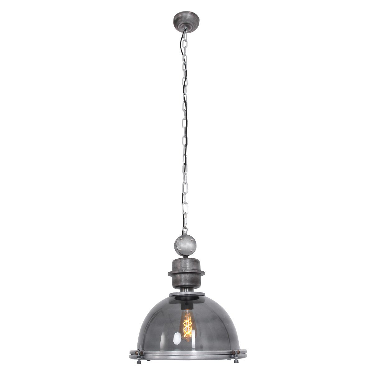Suspension luminaire Bikkel argenté