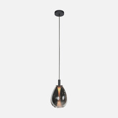 Suspension goutte verre fumé noir, cuisine et salle à manger | Glimsy
