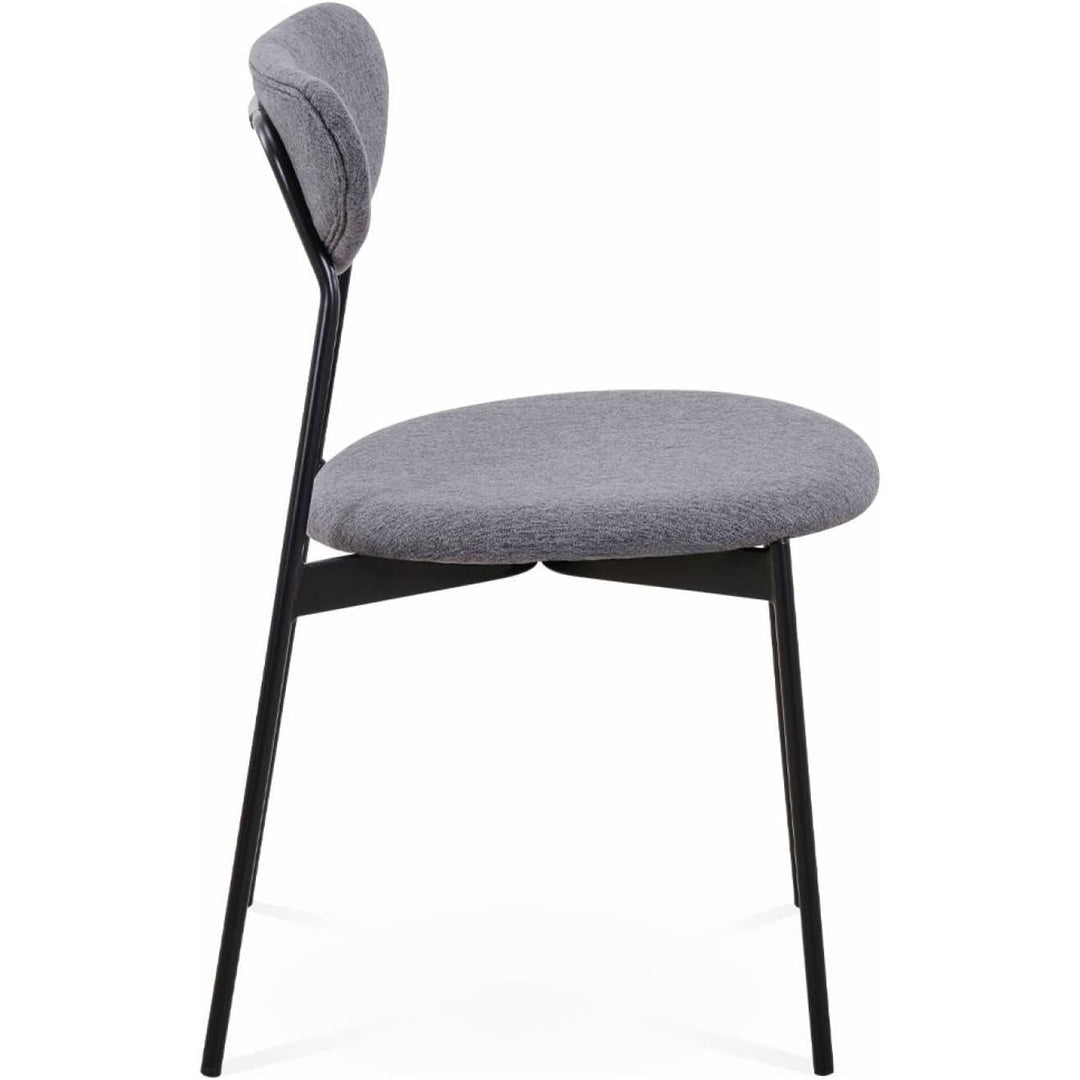 Alice'S Home - Lot De 2 Chaises - Arty - Scandinaves Et Vintage. Assise Et Dossier Gris Foncé. Pieds En Acier | Designix - Amazon    - https://designix.fr/