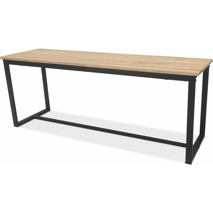 Alice'S Home - Set LOFT Table Rectangulaire En Acier Noir L140X L80 X H75Cm. 2 Bancs De L120X L35X H46Cm. 4 Places | Designix - Amazon    - https://designix.fr/