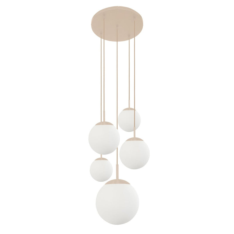 Suspension luminaire Bollique crème