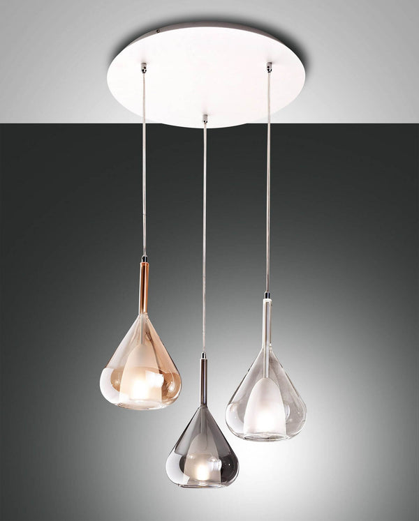 Suspension Lila 3 lumières ambrée (3481-47-297)