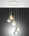 Suspension Lila 5 lumières ambrée