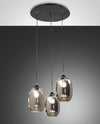 Suspension Infinity 3 lumières grise