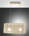 Suspension Glicine 2 lumières dorée