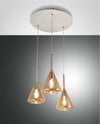 Suspension Tris 3 lumières ambrée