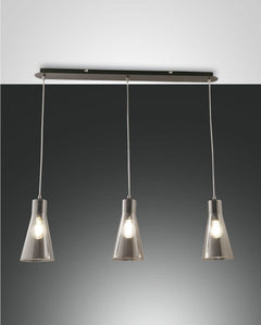 Suspension Dafne 3 lumières noire